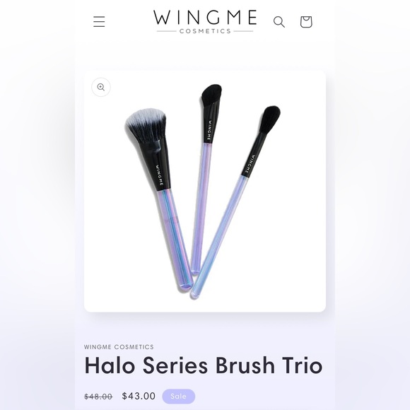 WING ME COSMETICS HALO SERIES BRUSH TRIO - BRAND NEW in the package! - Picture 2 of 6
